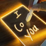 Glowing acrylic message board night light