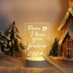 Glowing acrylic message board night light