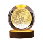 Explore stars at home with our Galaxy Crystal Ball Night Light. USB powered, soft LED glow, and wooden base. A perfect cosmic vibe gift. Only at VibyBuy.